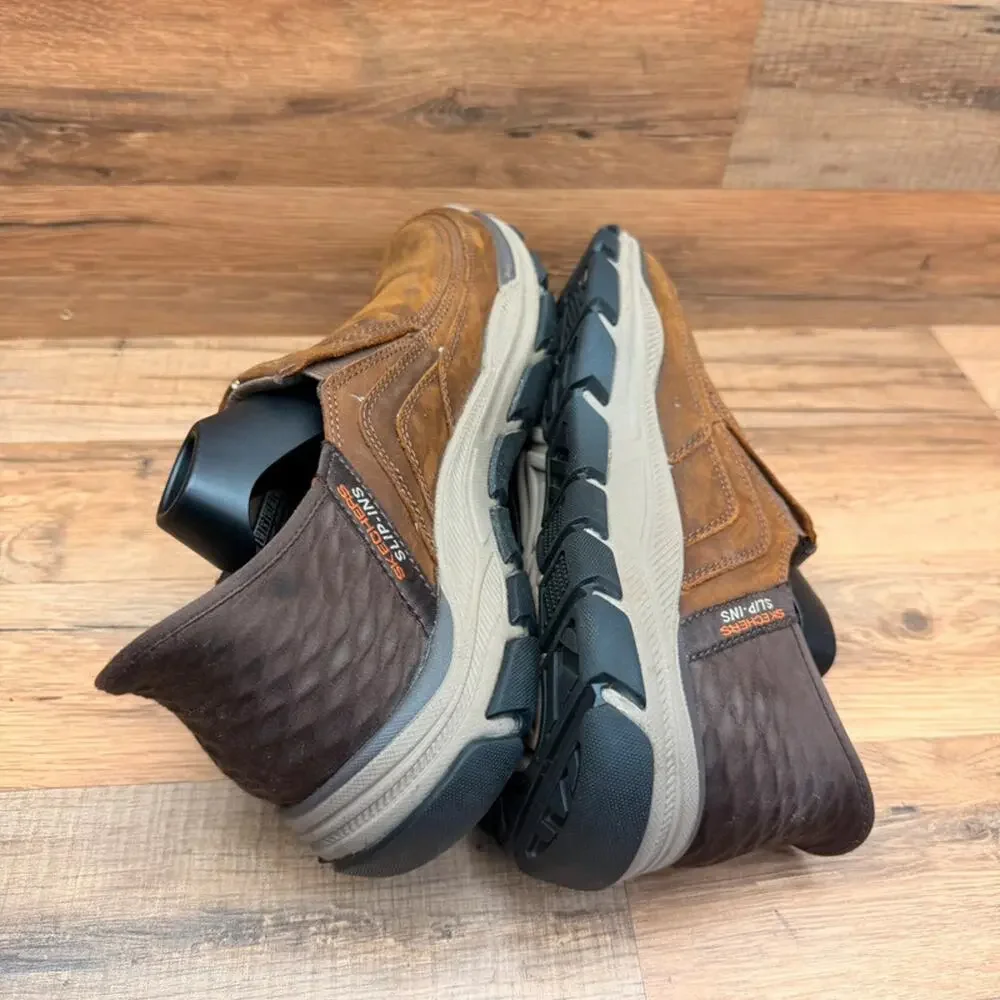 Skechers men size 10 Slip-ins Respected Mens Slip On Shoes in Dark Brown